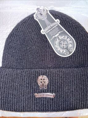 Chrome Hearts | Accessories | Chrome Hearts Gray Beanie | Poshmark